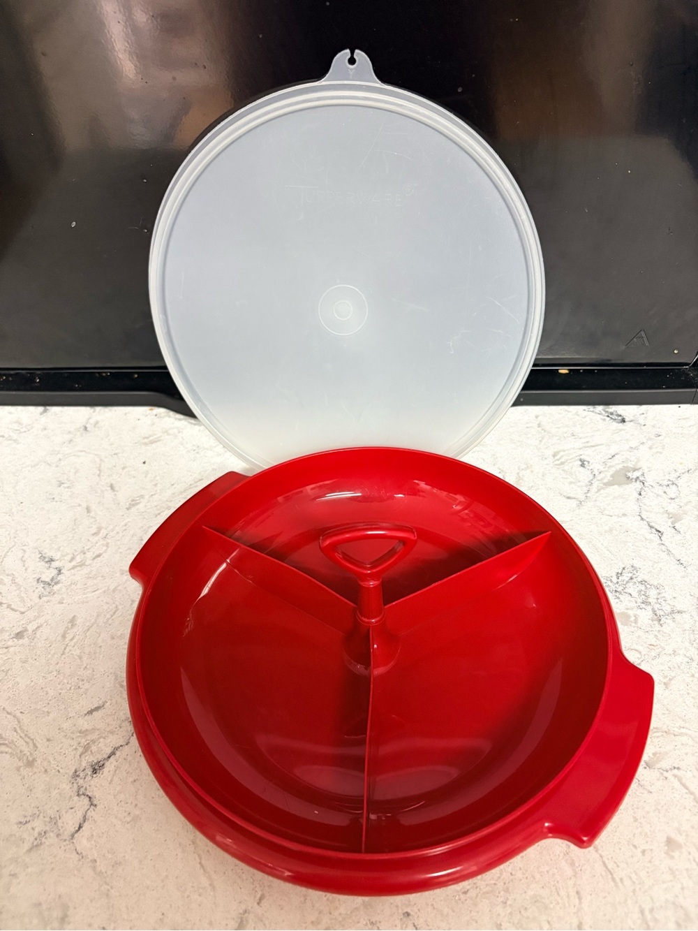 Vintage Tupperware Suzette Divided Relish/Serving Tray (Model #608)